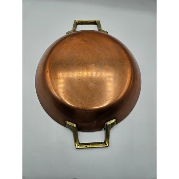 Paul Revere Limited Edition Round 10.5" Au Gratin Pan Copper and Stainless Steel - Picture 3 of 11